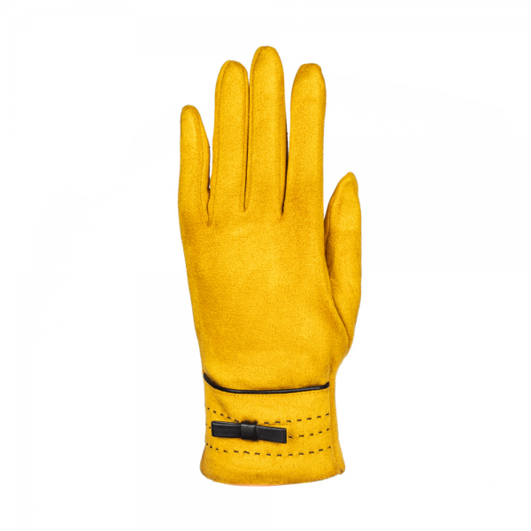 Дамски ръкавици Picty жълт цвят - Kalapod.bg